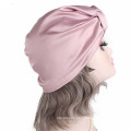 Luxury Silk Satin 22mm Silk Hair bonnet Silk Turban with Knot for Culy Hair